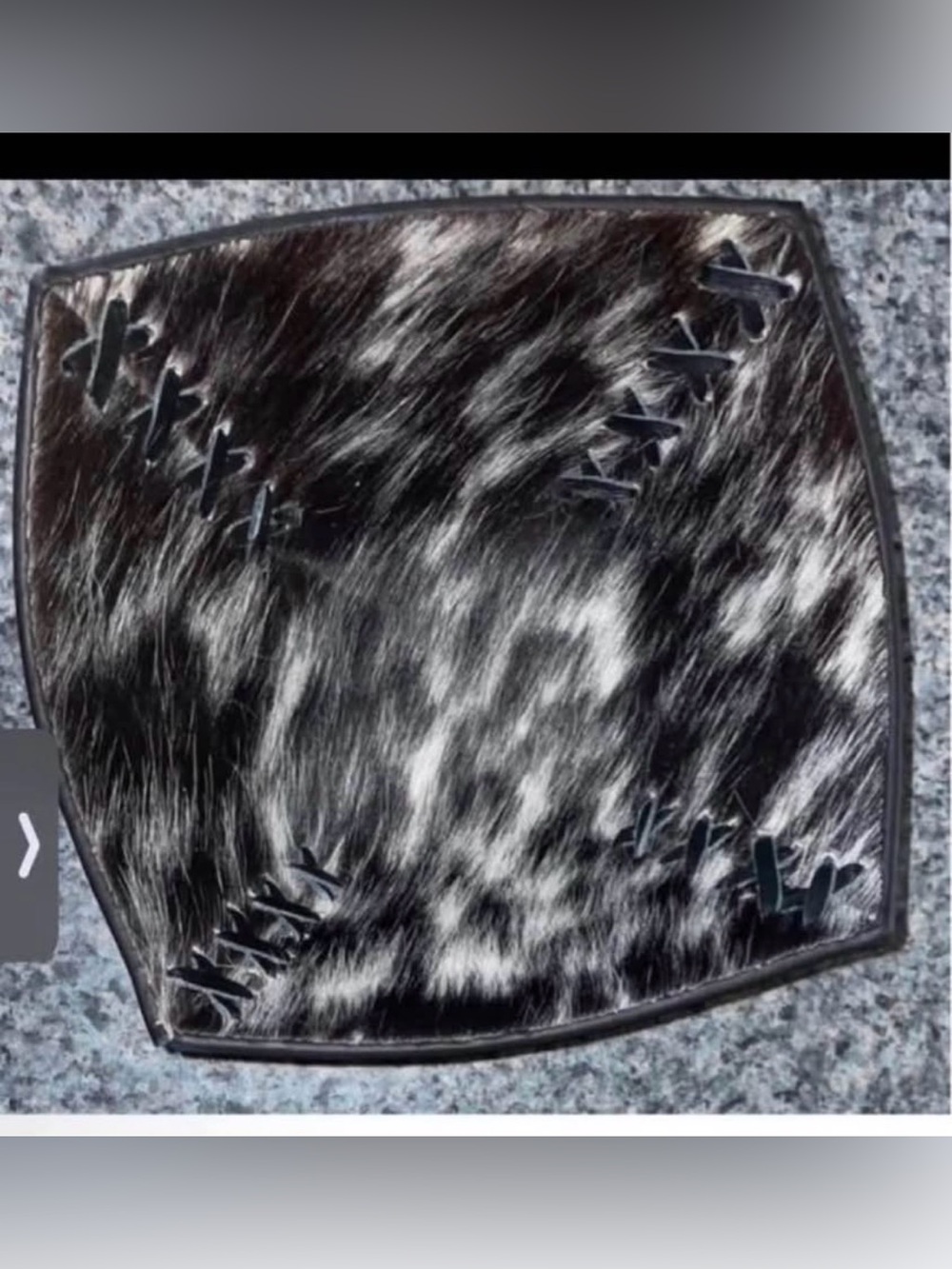 Cowhide/leather bowl tray